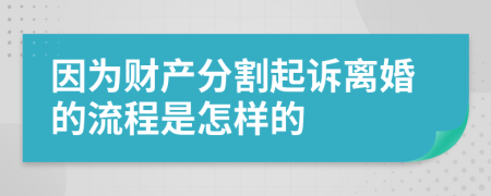 因为财产分割起诉离婚的流程是怎样的