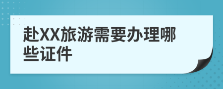 赴XX旅游需要办理哪些证件