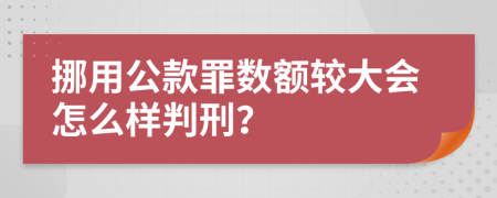 挪用公款罪数额较大会怎么样判刑？