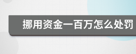 挪用资金一百万怎么处罚