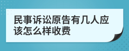 民事诉讼原告有几人应该怎么样收费