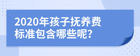 2020年孩子抚养费标准包含哪些呢？