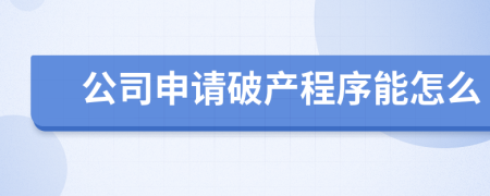 公司申请破产程序能怎么