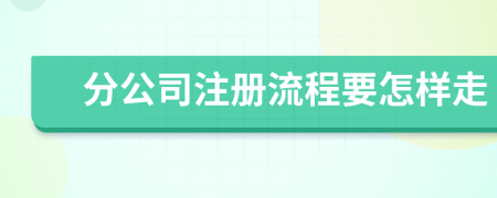 分公司注册流程要怎样走