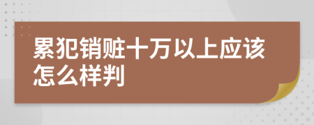 累犯销赃十万以上应该怎么样判