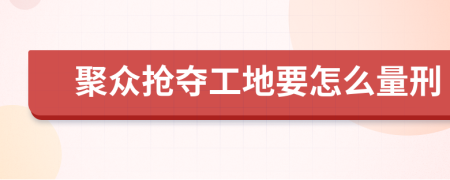 聚众抢夺工地要怎么量刑