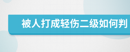 被人打成轻伤二级如何判