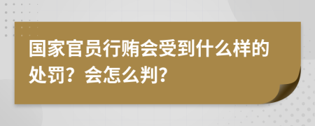 国家官员行贿会受到什么样的处罚？会怎么判？
