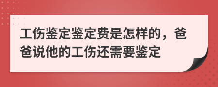 工伤鉴定鉴定费是怎样的，爸爸说他的工伤还需要鉴定