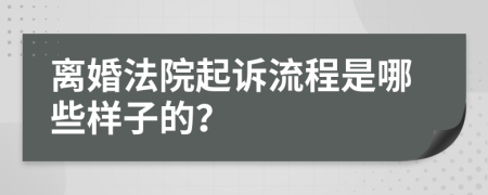 离婚法院起诉流程是哪些样子的？