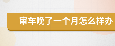 审车晚了一个月怎么样办