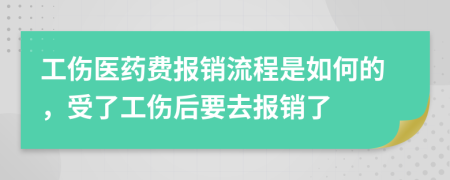 工伤医药费报销流程是如何的，受了工伤后要去报销了