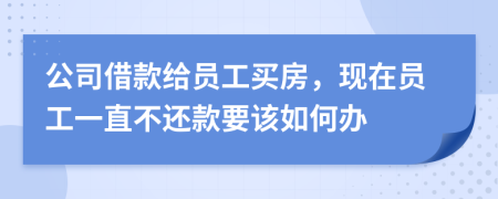 公司借款给员工买房，现在员工一直不还款要该如何办