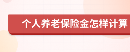 个人养老保险金怎样计算