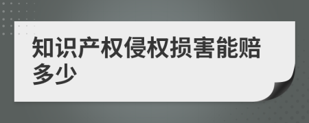 知识产权侵权损害能赔多少