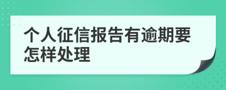 个人征信报告有逾期要怎样处理