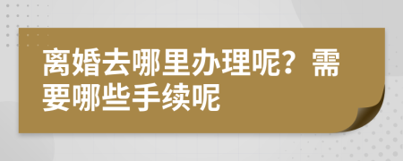 离婚去哪里办理呢？需要哪些手续呢