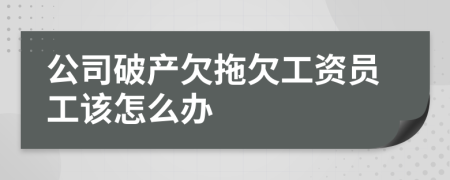 公司破产欠拖欠工资员工该怎么办