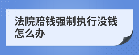 法院赔钱强制执行没钱怎么办