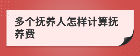多个抚养人怎样计算抚养费
