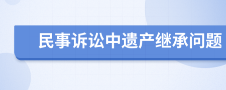 民事诉讼中遗产继承问题