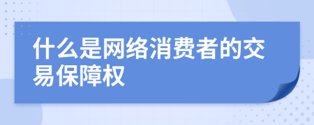 什么是网络消费者的交易保障权