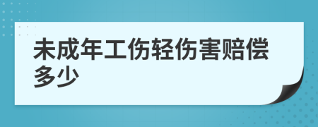 未成年工伤轻伤害赔偿多少