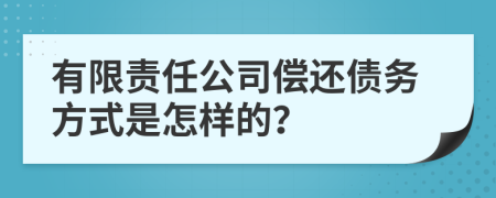 有限责任公司偿还债务方式是怎样的？