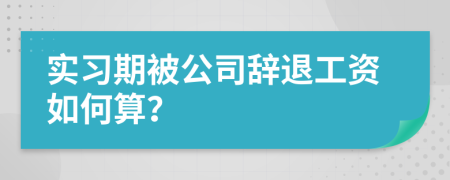 实习期被公司辞退工资如何算？