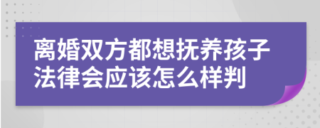 离婚双方都想抚养孩子法律会应该怎么样判