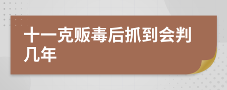 十一克贩毒后抓到会判几年