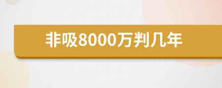 非吸8000万判几年