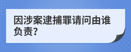 因涉案逮捕罪请问由谁负责？