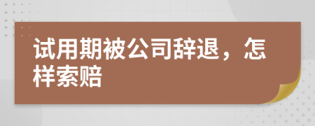 试用期被公司辞退，怎样索赔