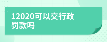 12020可以交行政罚款吗