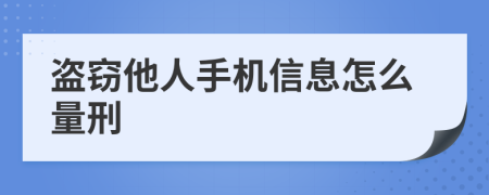 盗窃他人手机信息怎么量刑