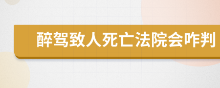 醉驾致人死亡法院会咋判