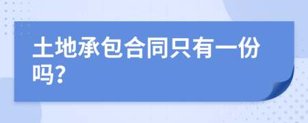 土地承包合同只有一份吗？