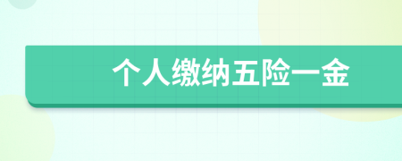 个人缴纳五险一金
