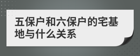 五保户和六保户的宅基地与什么关系