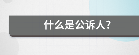 什么是公诉人?