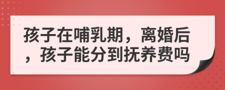 孩子在哺乳期，离婚后，孩子能分到抚养费吗