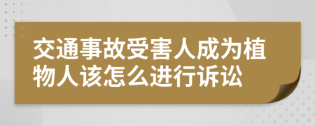 交通事故受害人成为植物人该怎么进行诉讼