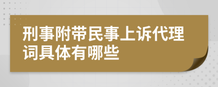 刑事附带民事上诉代理词具体有哪些