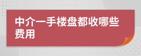 中介一手楼盘都收哪些费用