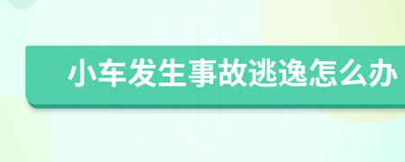 小车发生事故逃逸怎么办
