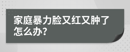 家庭暴力脸又红又肿了怎么办？