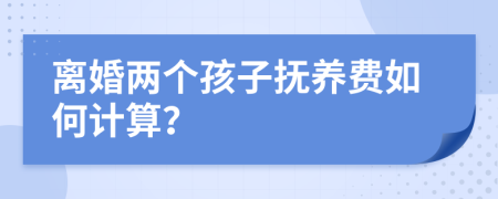 离婚两个孩子抚养费如何计算？