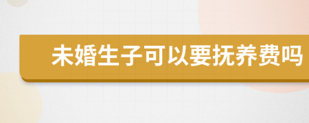 未婚生子可以要抚养费吗