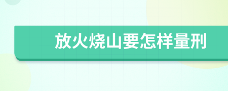 放火烧山要怎样量刑